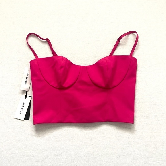 Nwt Aritzia Babaton Meta Camisole Bustier Crop Top - Picture 2 of 7